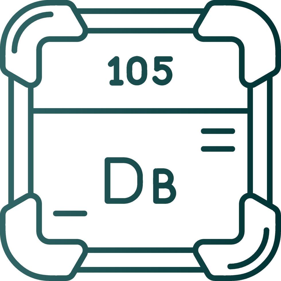 dubnio linea pendenza verde icona vettore