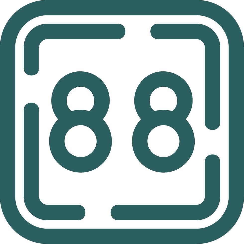 ottanta otto linea pendenza verde icona vettore