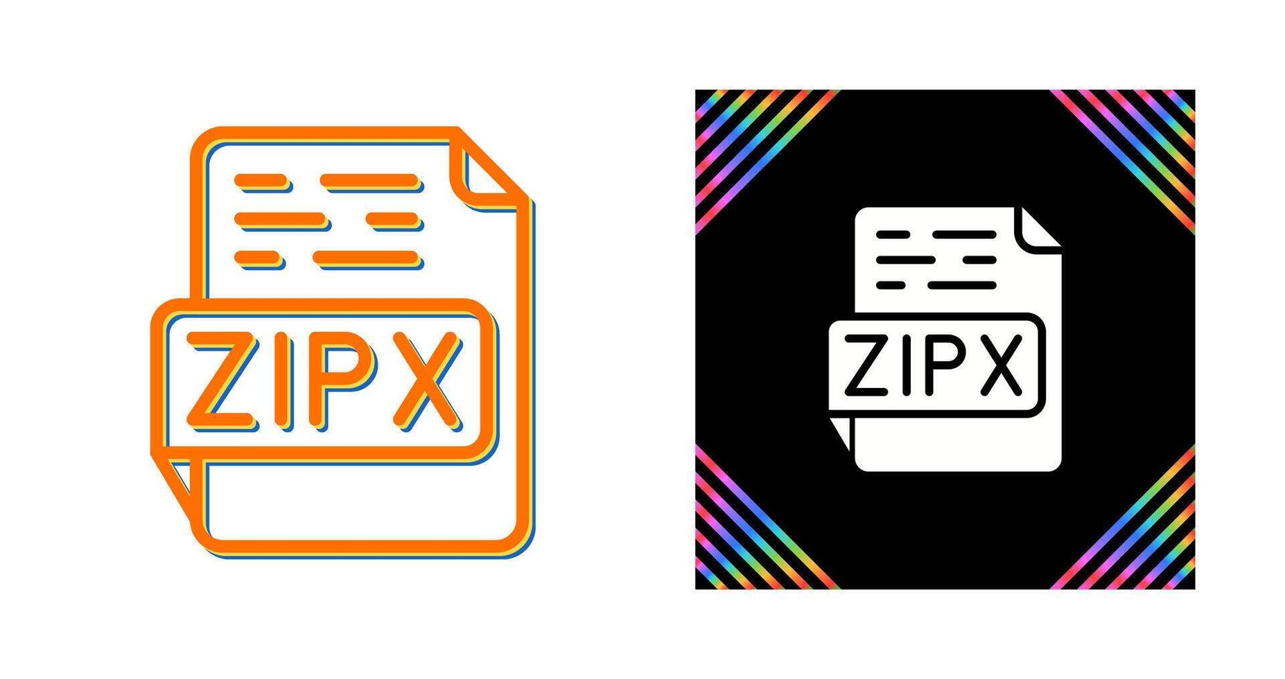 zipx vettore icona