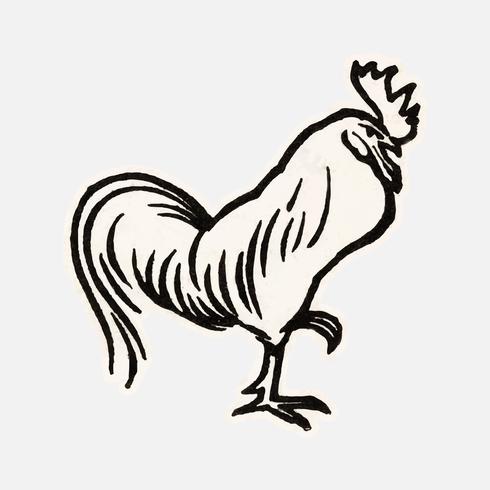 Gallo di Julie de Graag (1877-1924). Originale dal Museo Rijks. Miglioramento digitale di rawpixel. vettore