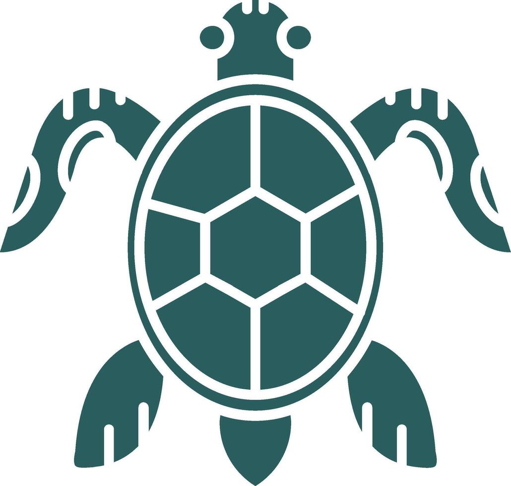 tartaruga glifo pendenza verde icona vettore