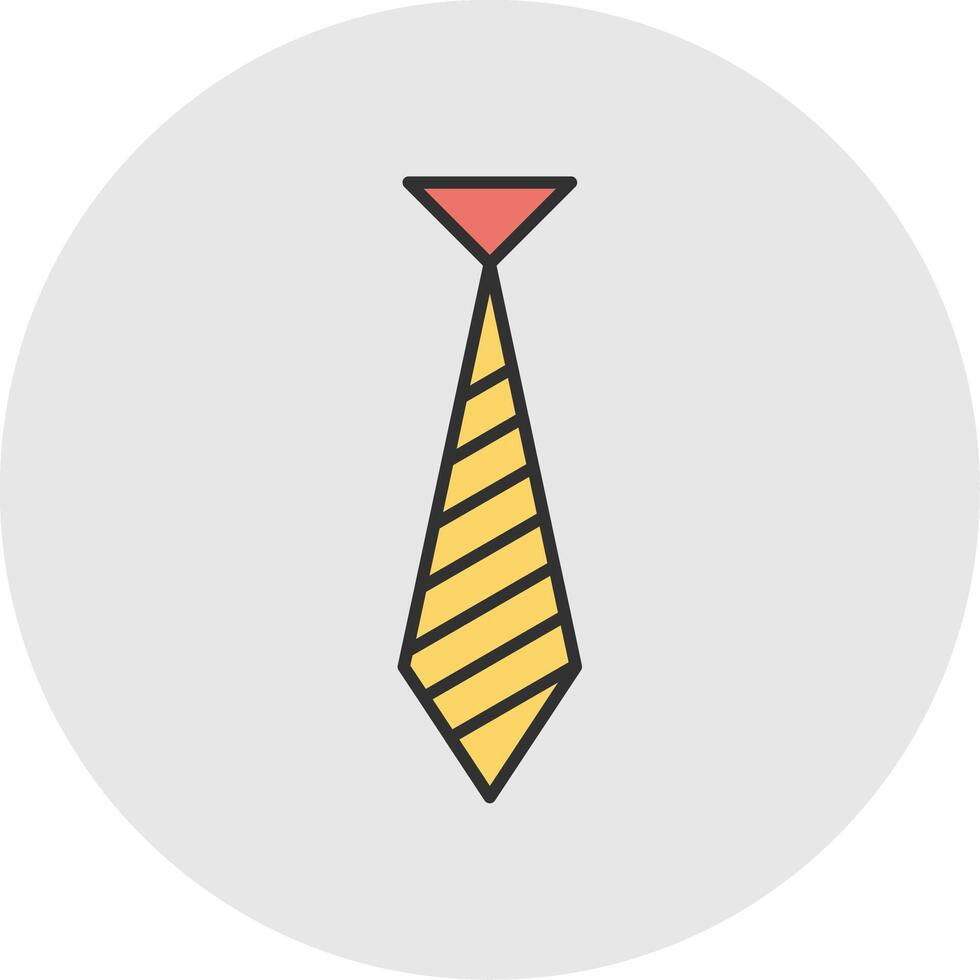 cravatta linea pieno leggero cerchio icona vettore