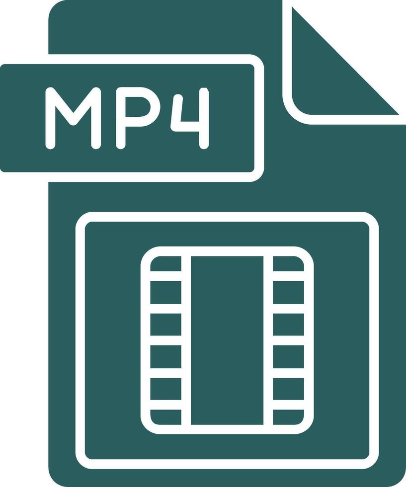 video cartella glifo pendenza verde icona vettore
