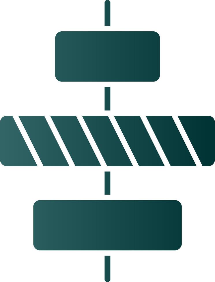 centro allineamento glifo pendenza verde icona vettore