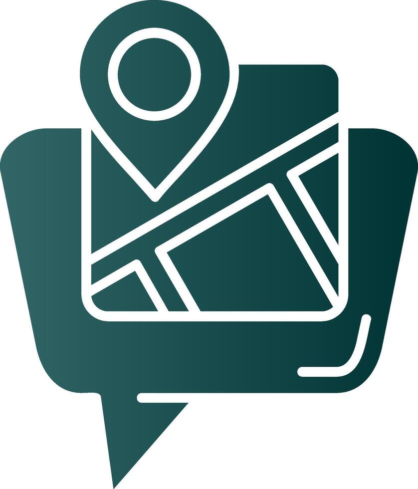 carta geografica Posizione glifo pendenza verde icona vettore
