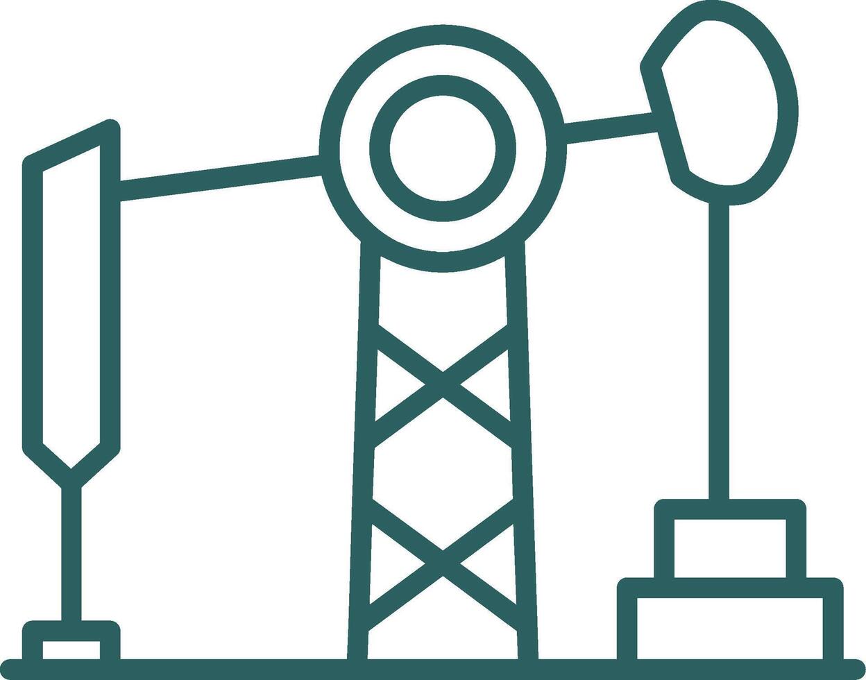 petrolio linea pendenza icona vettore