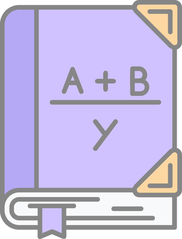 algebra linea pieno leggero icona vettore