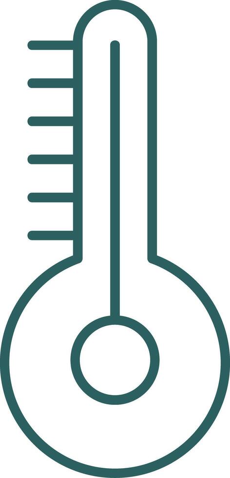 icona del gradiente della linea di temperatura vettore