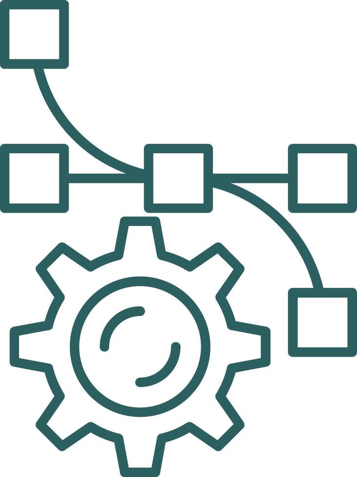 icona del gradiente della linea delle impostazioni vettore