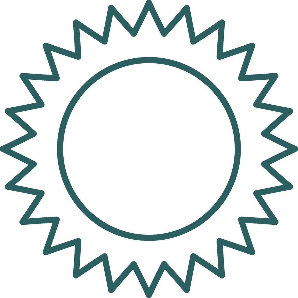 icona del gradiente della linea del sole vettore