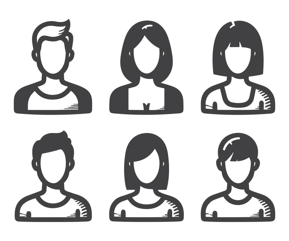 utente icona vettore impostare. profilo e persone silhouette collezione. persone icona impostare. persona icona vettore
