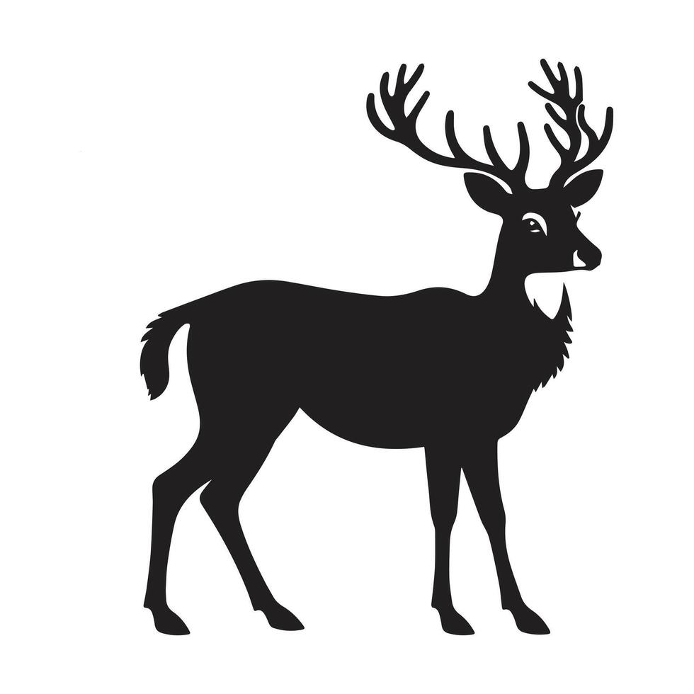 cervo silhouette su bianca sfondo vettore