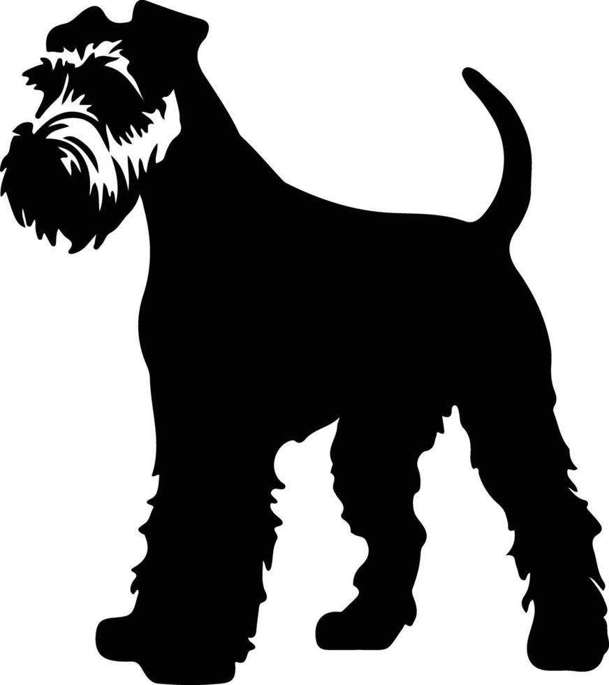 airedale terrier nero silhouette vettore