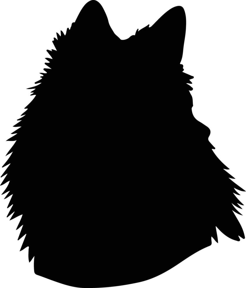 schipperke silhouette ritratto vettore