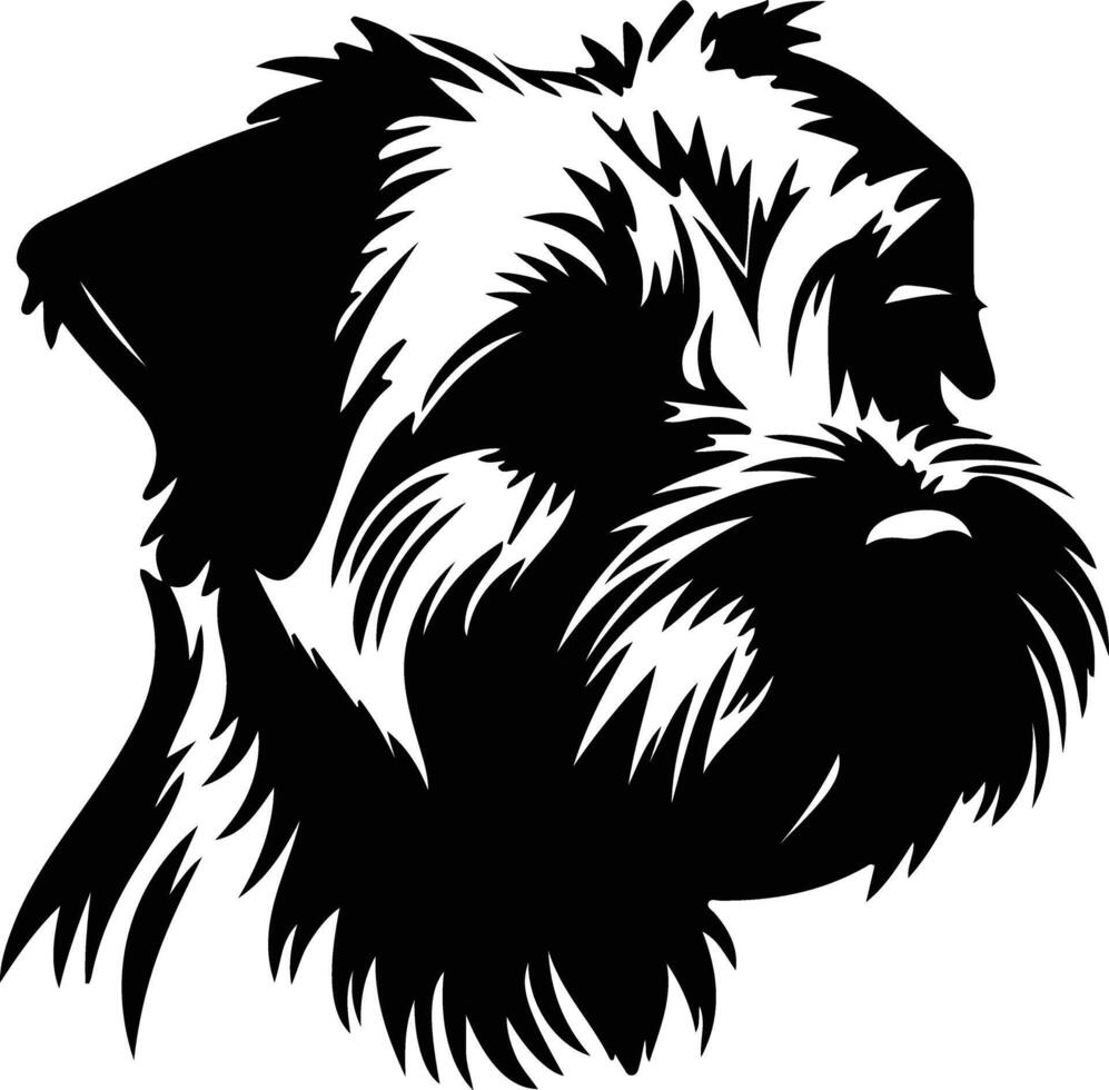norfolk terrier silhouette ritratto vettore