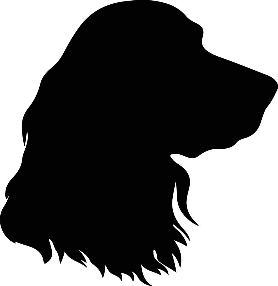 sussex spaniel silhouette ritratto vettore