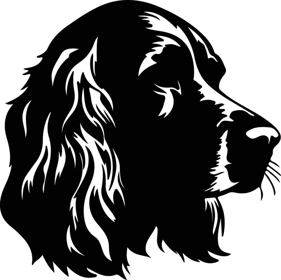 cocker spaniel silhouette ritratto vettore