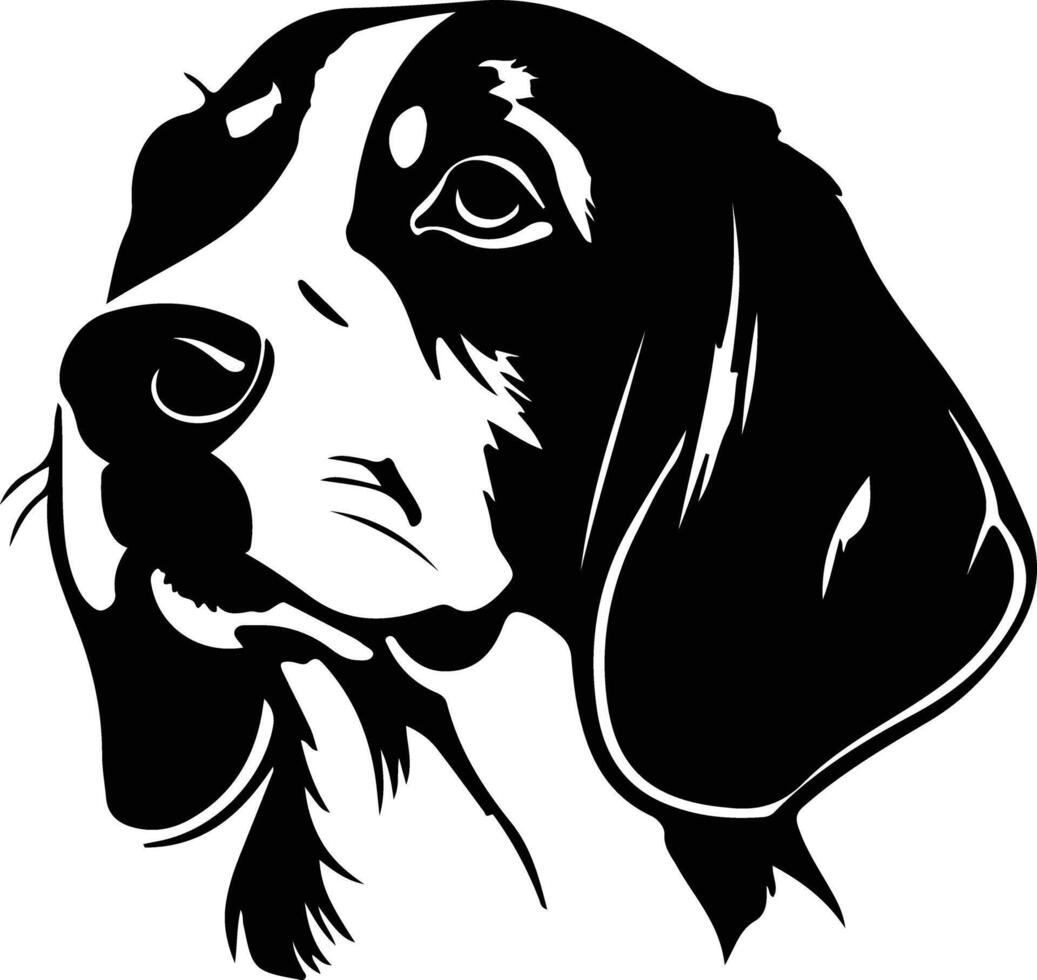 beagle silhouette ritratto vettore