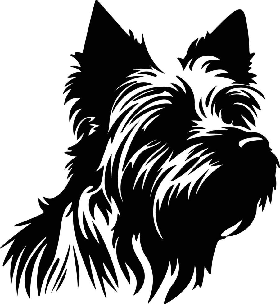 australiano terrier silhouette ritratto vettore