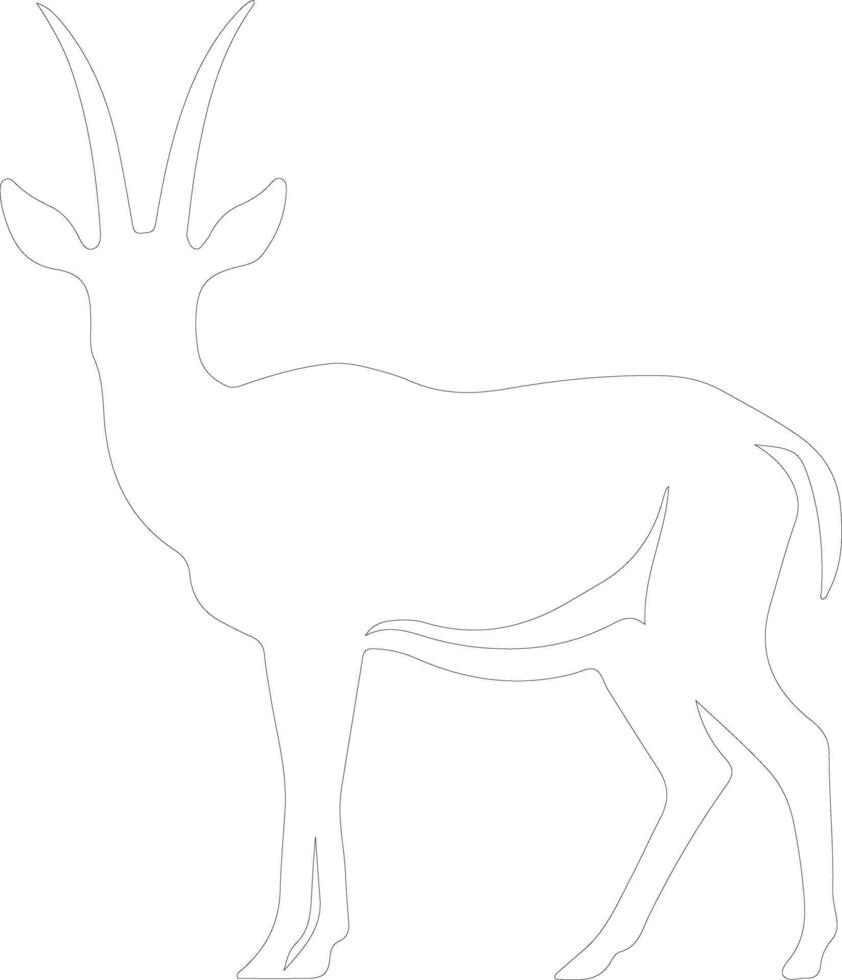 antilope schema silhouette vettore