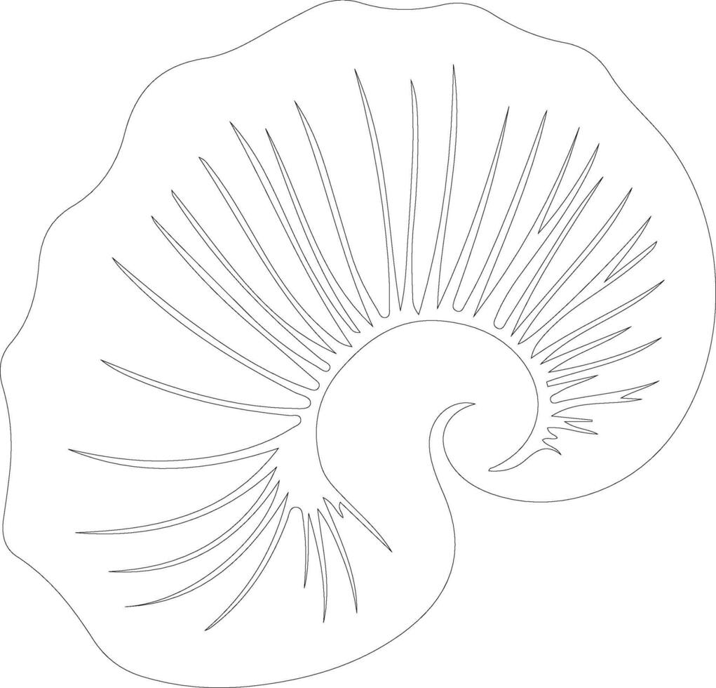 mollusco schema silhouette vettore