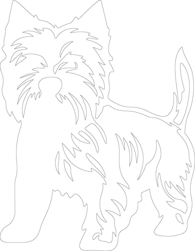 ovest montanaro bianca terrier schema silhouette vettore