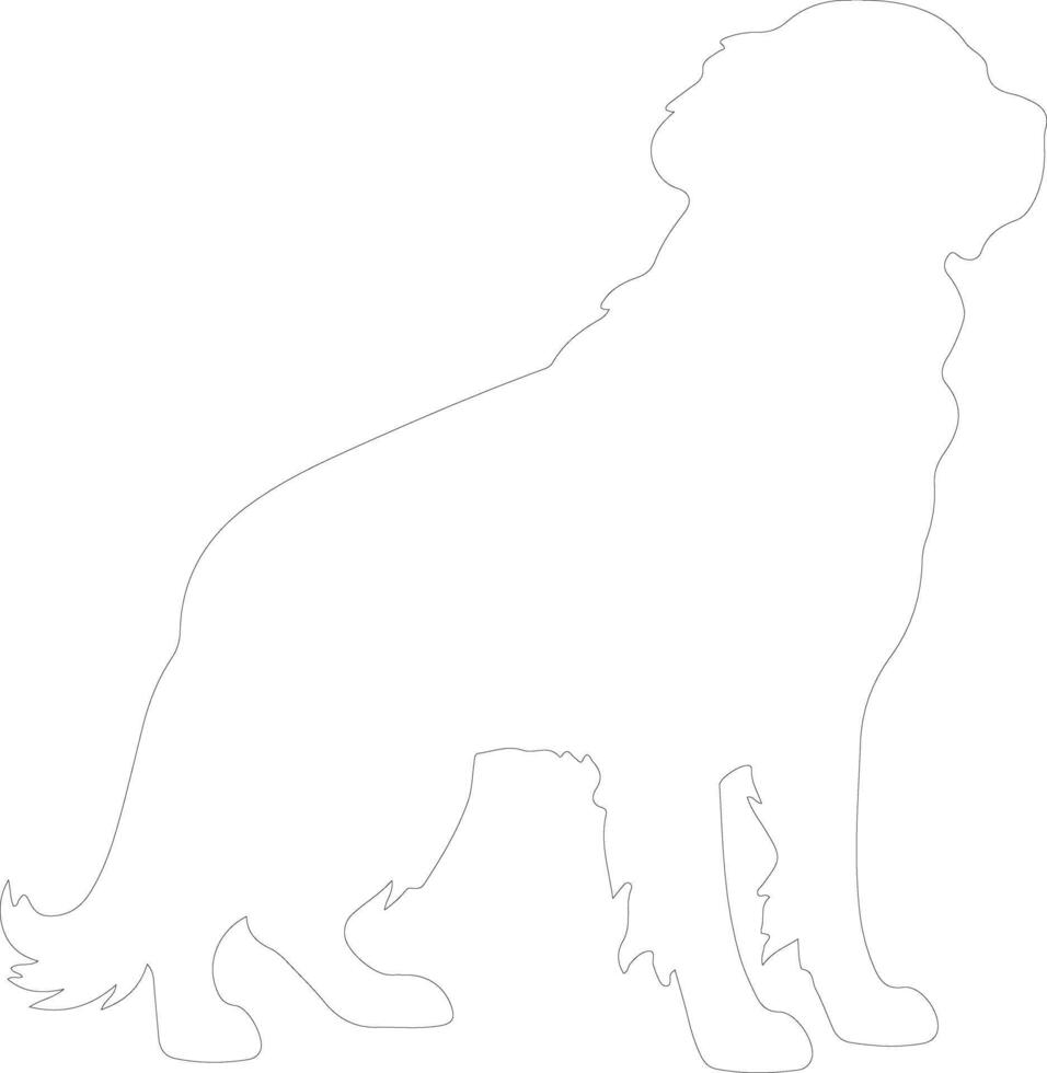 d'oro cane da riporto schema silhouette vettore