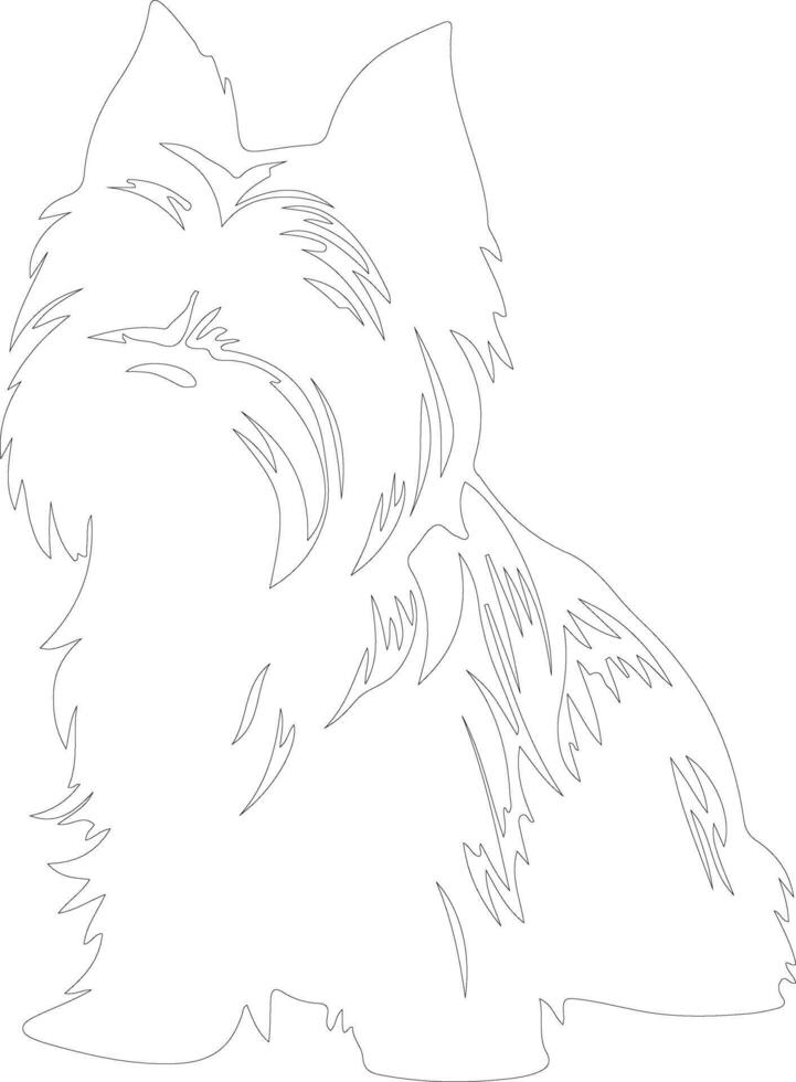 skye terrier schema silhouette vettore