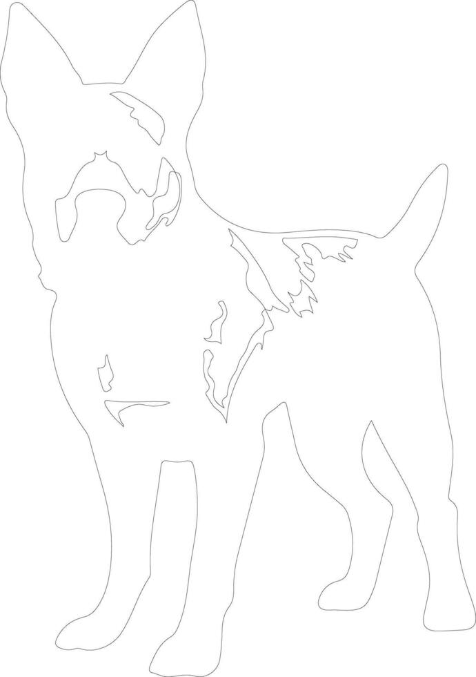 australiano bestiame cane schema silhouette vettore