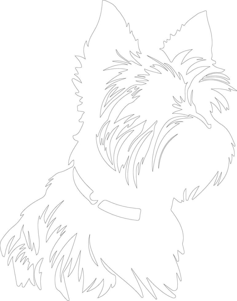 australiano terrier schema silhouette vettore