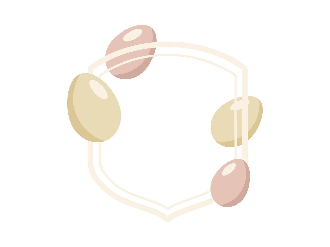 Pasqua uova telaio confine illustrazione vettore