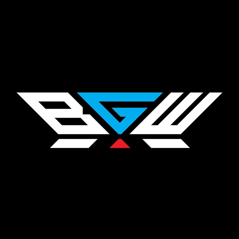 bgw lettera logo vettore disegno, bgw semplice e moderno logo. bgw lussuoso alfabeto design