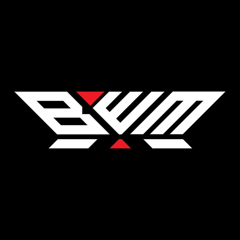 bwm lettera logo vettore disegno, bwm semplice e moderno logo. bwm lussuoso alfabeto design