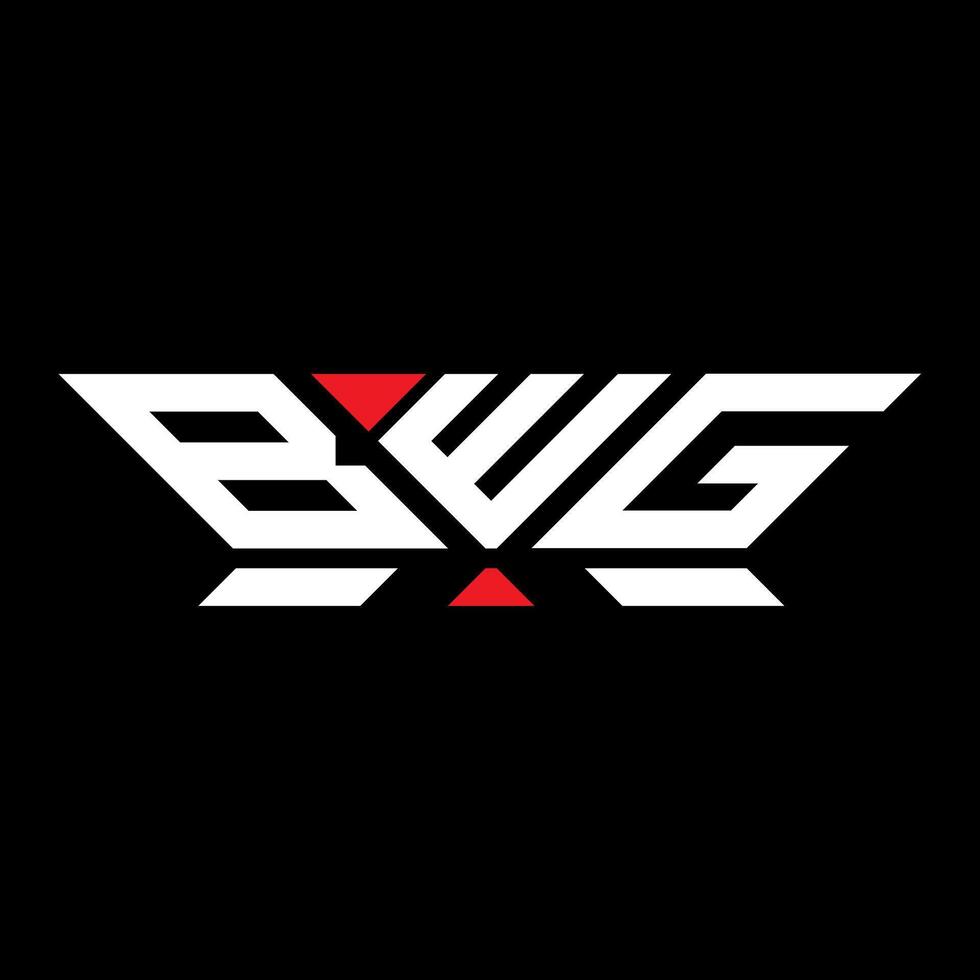 bwg lettera logo vettore disegno, bwg semplice e moderno logo. bwg lussuoso alfabeto design