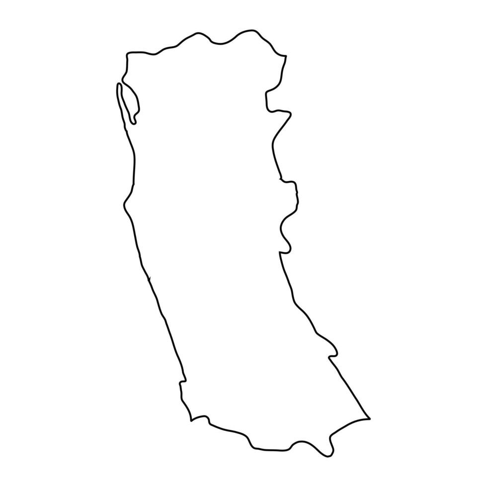 occidentale Provincia carta geografica, amministrativo divisione di sri lanka. vettore illustrazione.