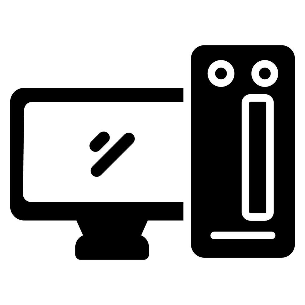 del desktop computer vettore icona