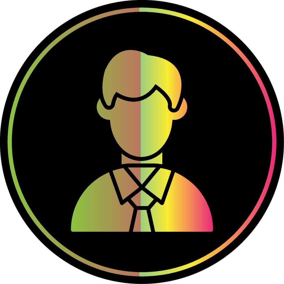 avatar glifo dovuto colore icona vettore
