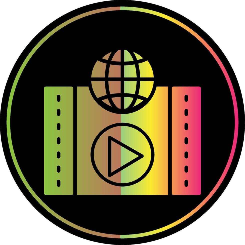 video anno Domini glifo dovuto colore icona vettore