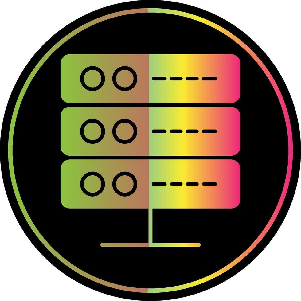 server glifo dovuto colore icona vettore