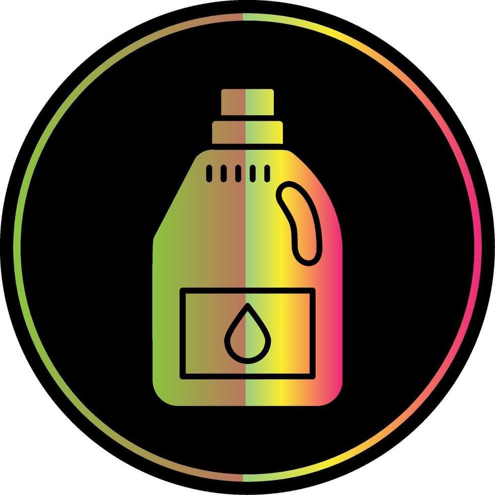 detergente glifo dovuto colore icona vettore