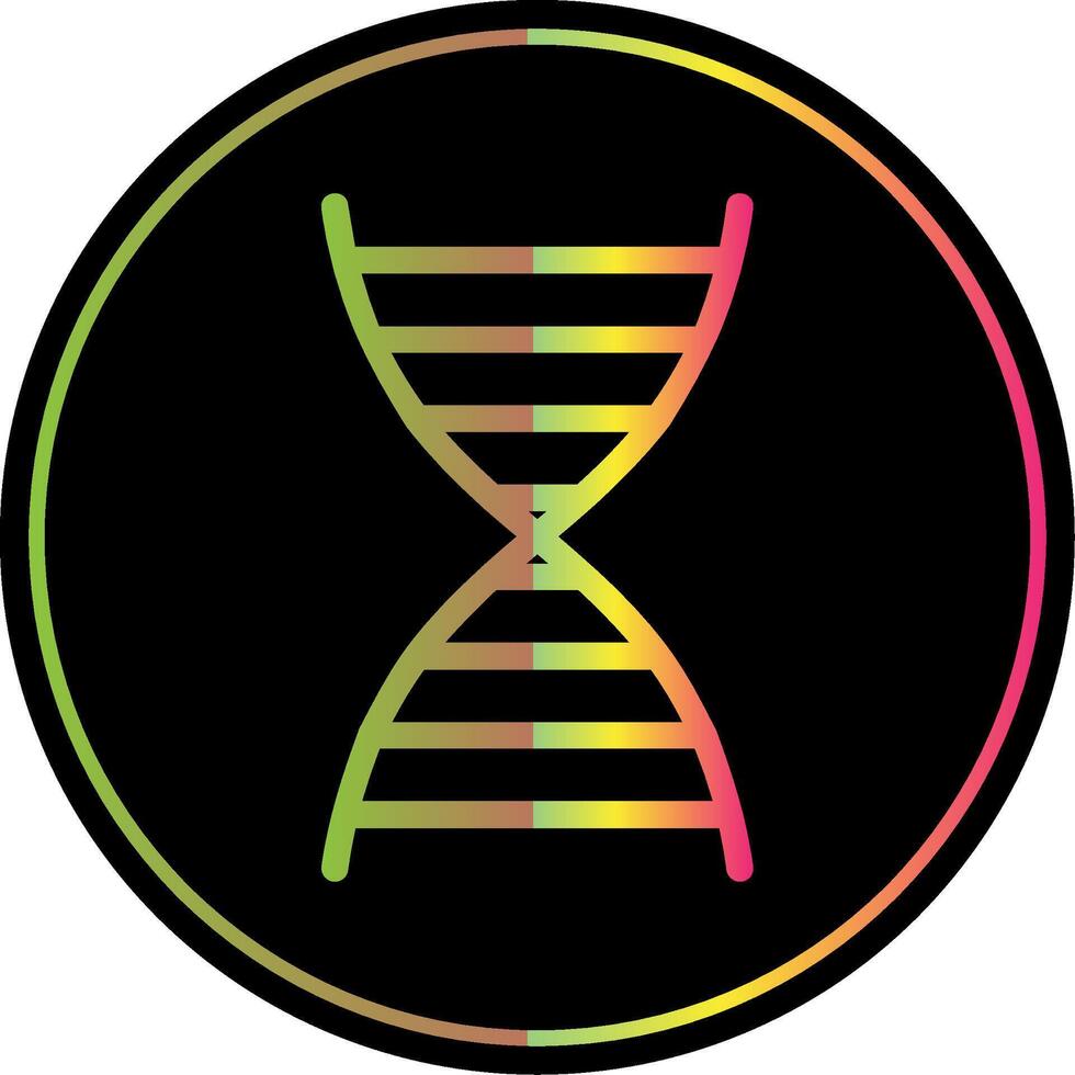 dna glifo dovuto colore icona vettore