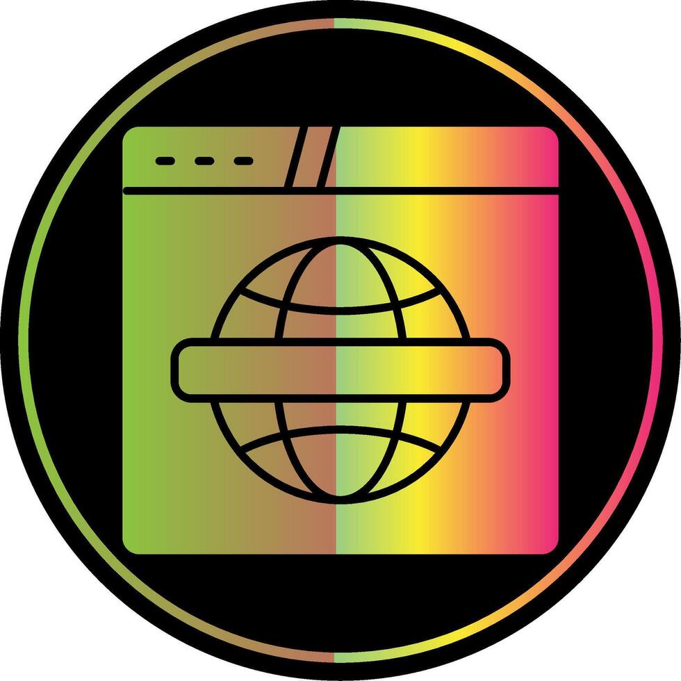sito web glifo dovuto colore icona vettore