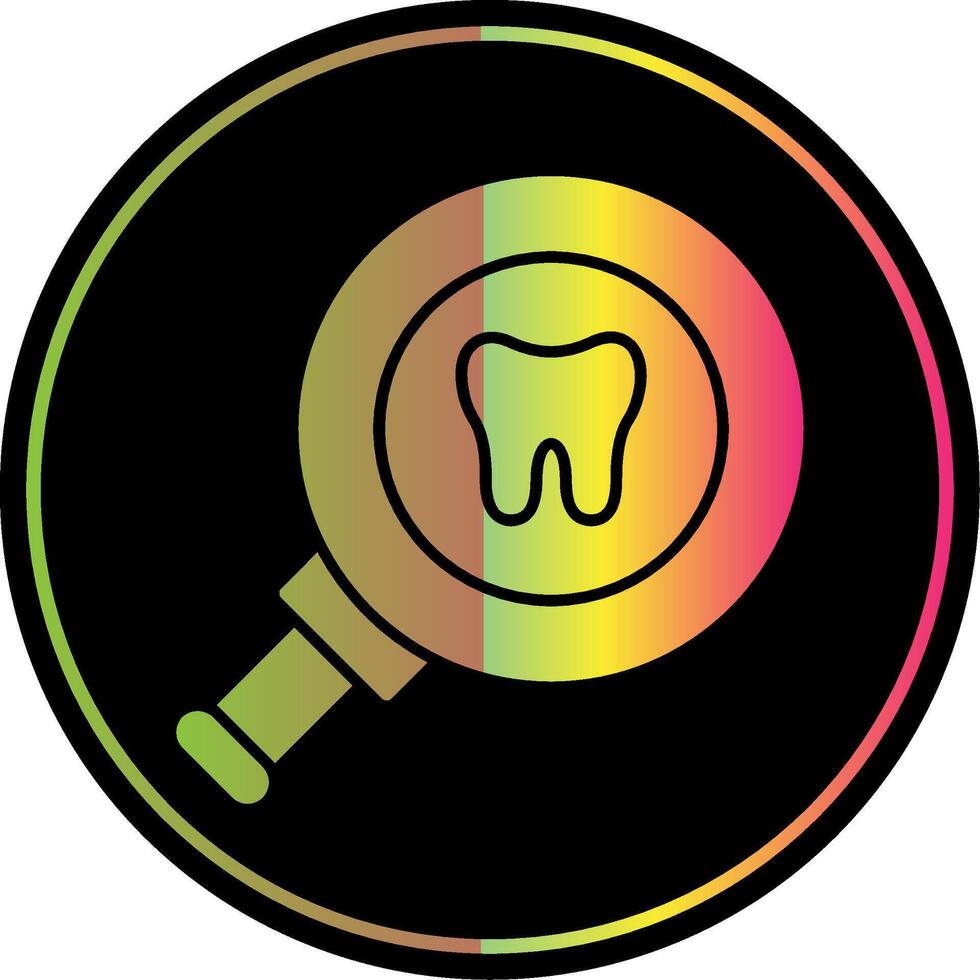 dentale verifica glifo dovuto colore icona vettore
