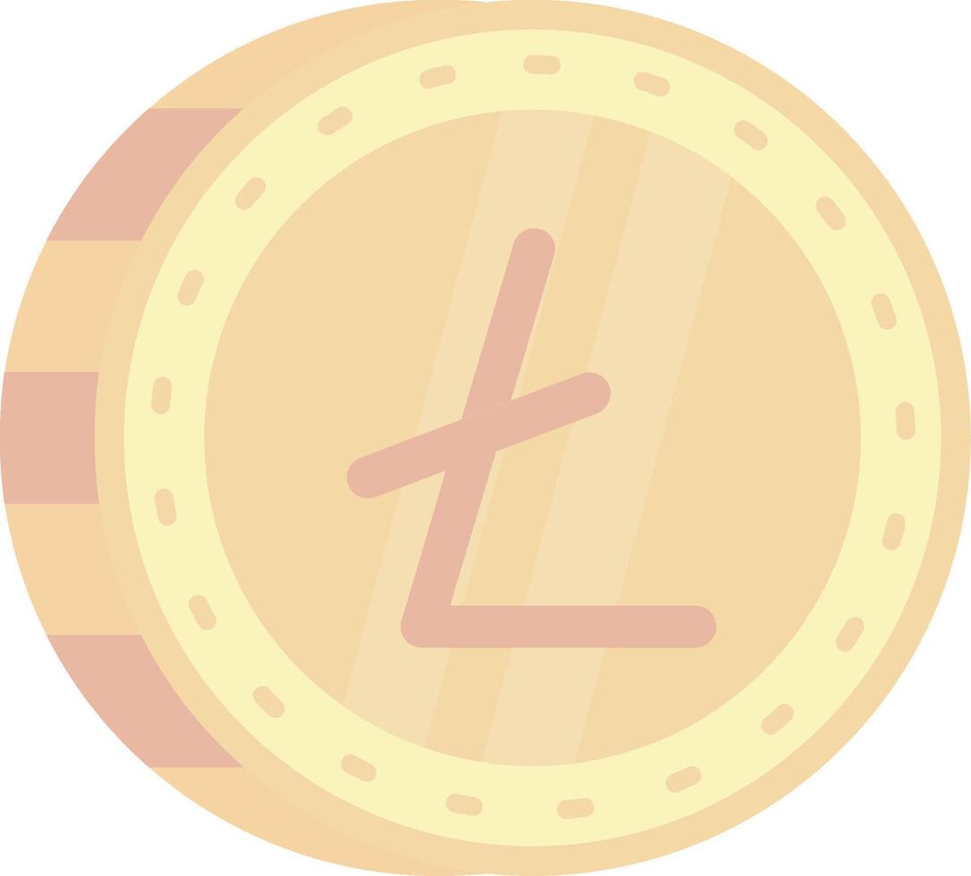 litecoin piatto leggero icona vettore