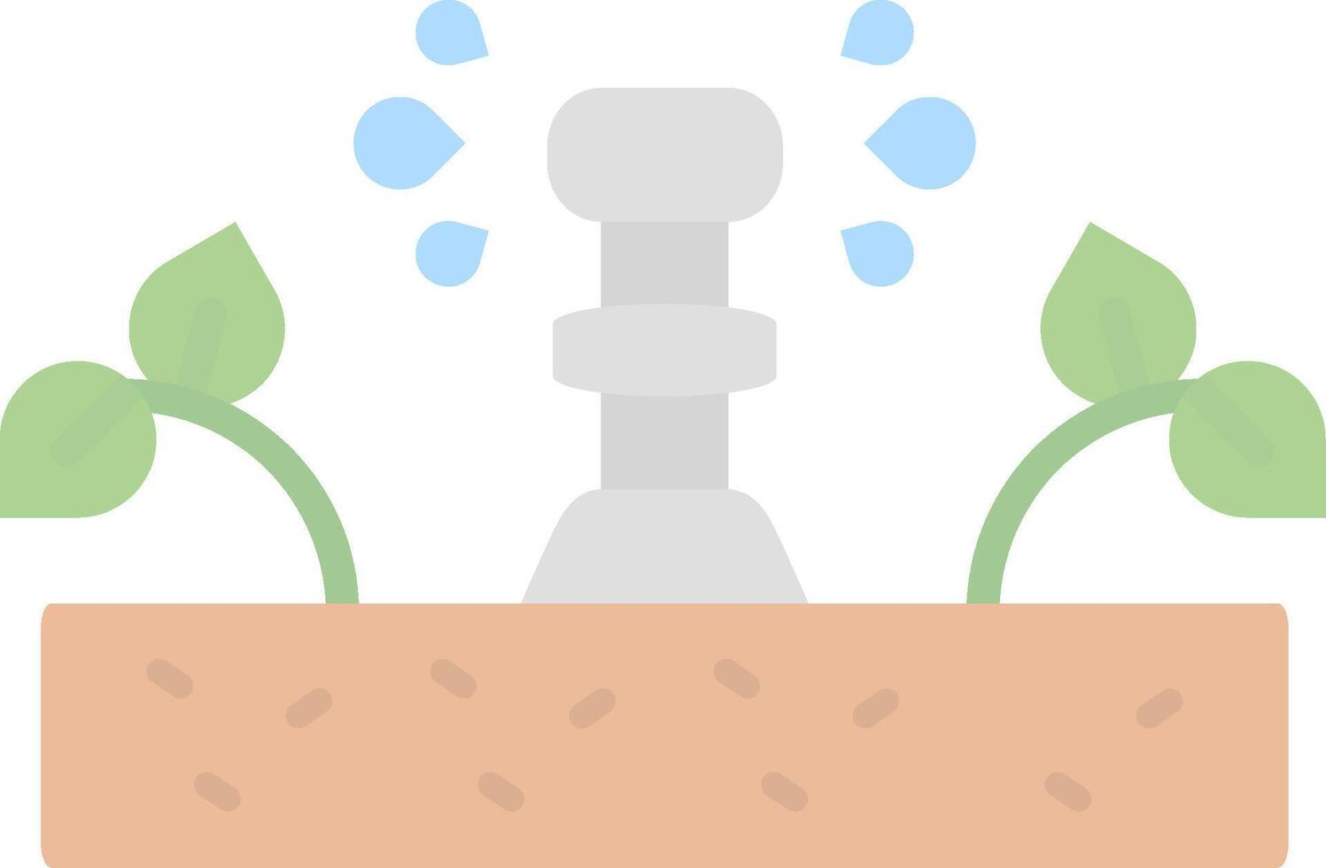 irrigazione piatto leggero icona vettore