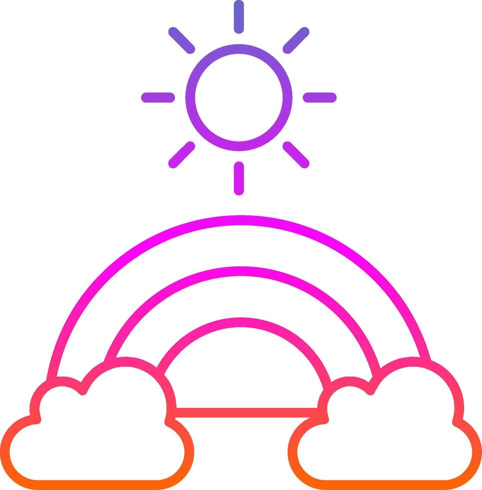 icona del gradiente della linea arcobaleno vettore
