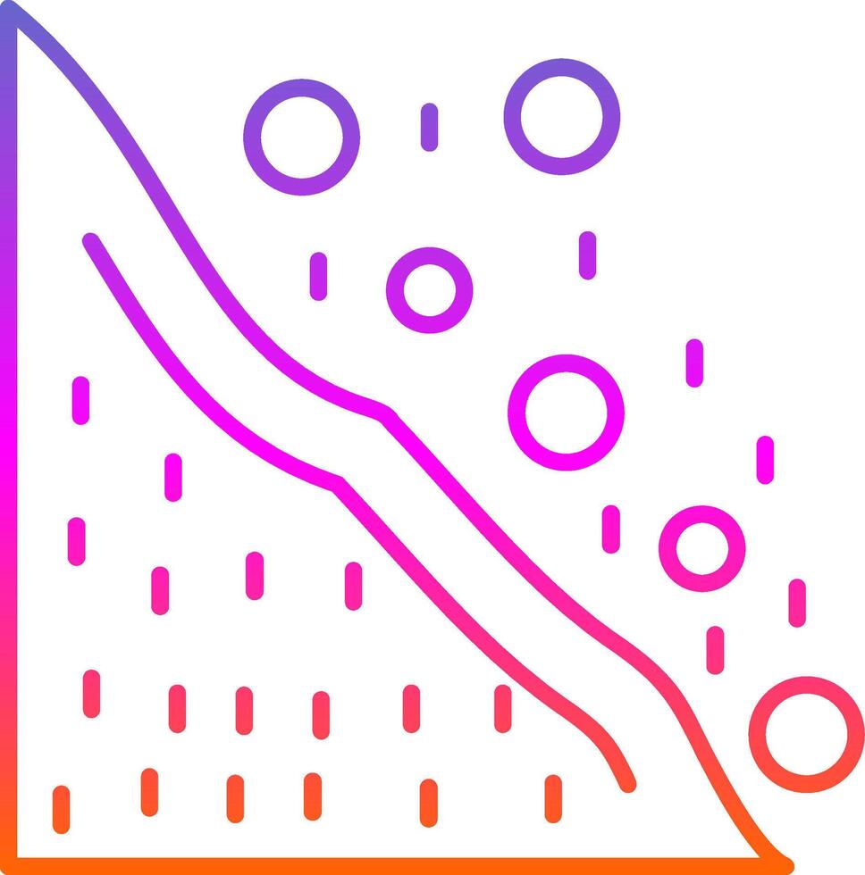 slavina linea pendenza icona vettore
