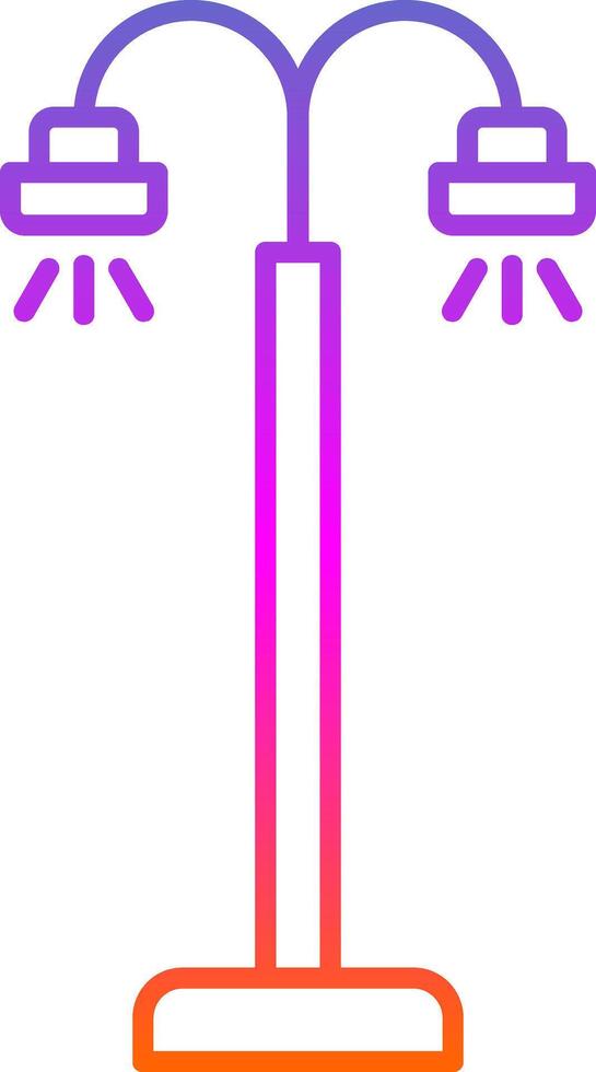 icona del gradiente della linea del lampione vettore
