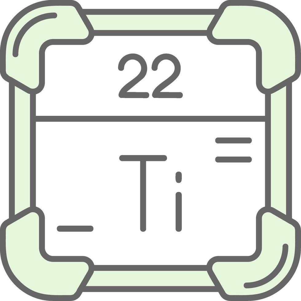 titanio verde leggero fillay icona vettore
