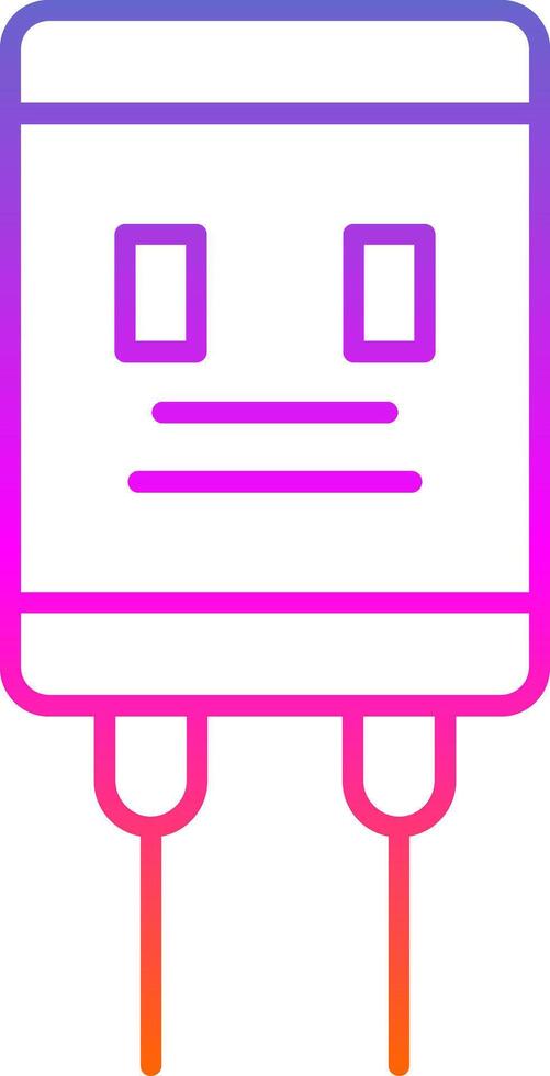 condensatore linea pendenza icona vettore